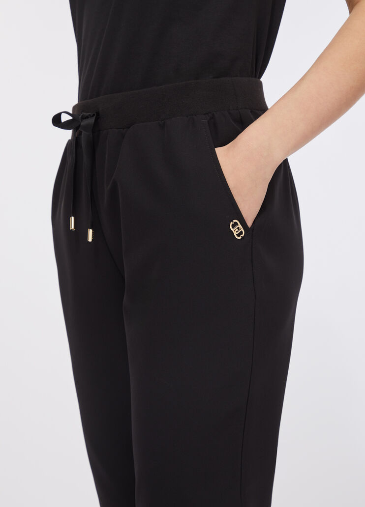 Joggers with drawstring black Liu Jo - large image number 2