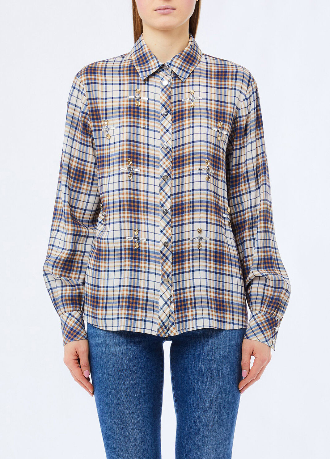 Chequered shirt with rhinestones check Liu Jo - large image number 0