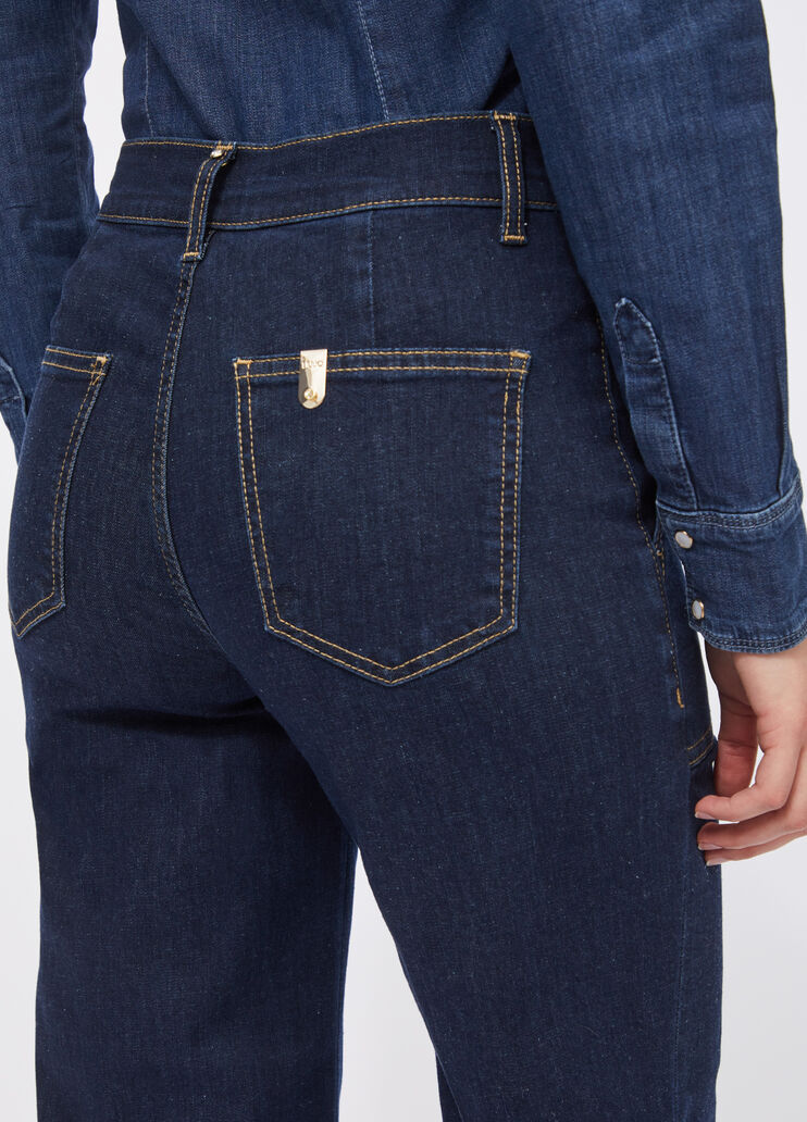 Gerade geschnittene Cropped-Jeans Klassische Waschung Liu Jo - large image number 4