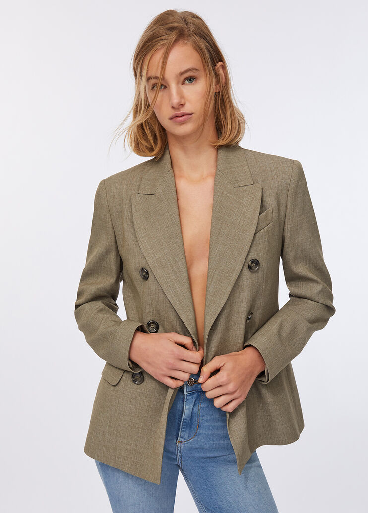 Double-breasted blazer  asparagus Liu Jo - large image number 3 Double-breasted blazer  asparagus Liu Jo - large image number 3