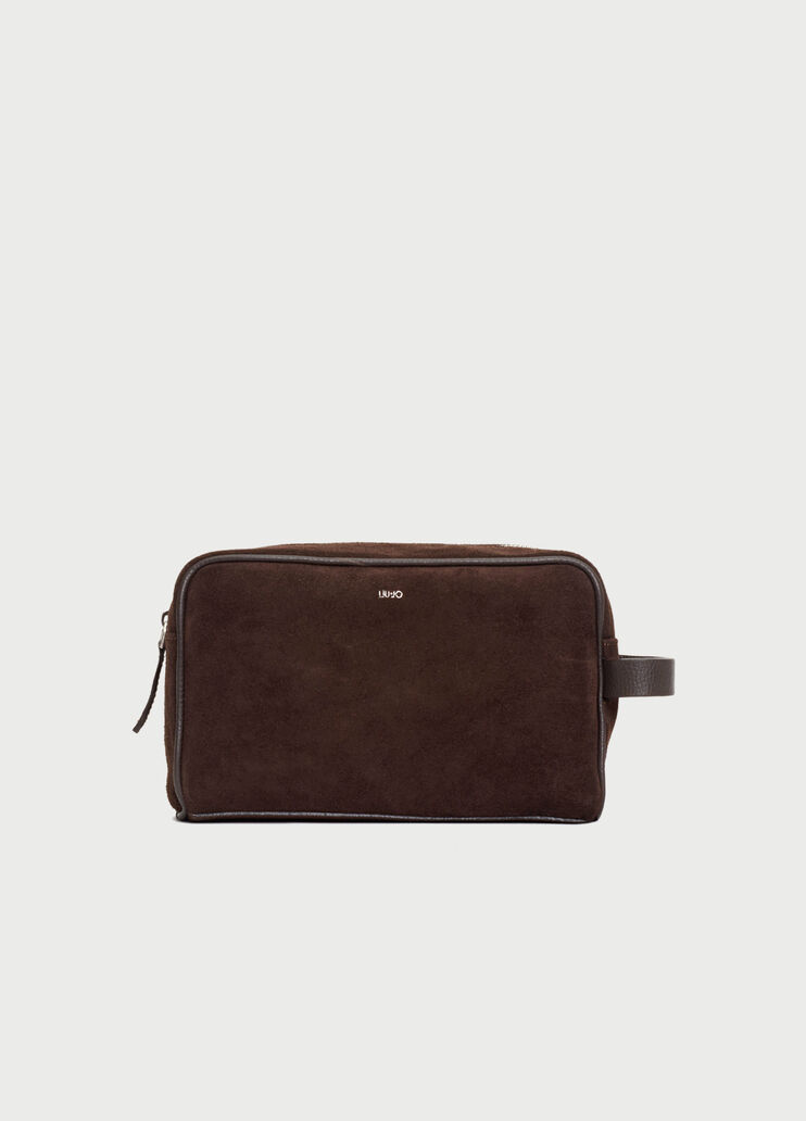 Suede beauty case Dark brown Liu Jo - large image number 0