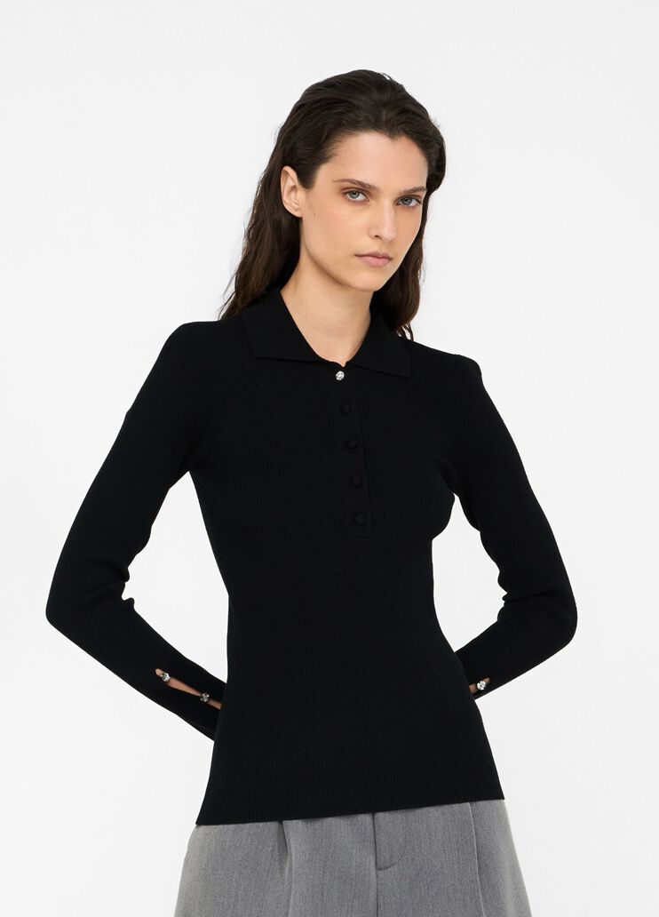 Polo con pedrería negro Liu Jo - medium Polo con pedrería negro Liu Jo - medium