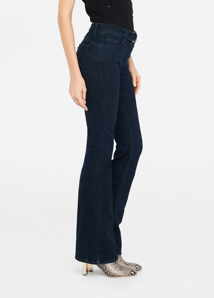 Flared jeans with belt blue denim Liu Jo - large image number 3 Flared jeans with belt blue denim Liu Jo - large image number 3