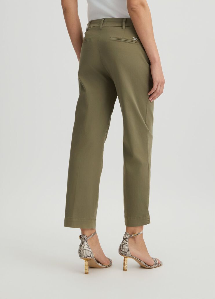Cropped chinos green Liu Jo - large image number 1 Cropped chinos green Liu Jo - large image number 1