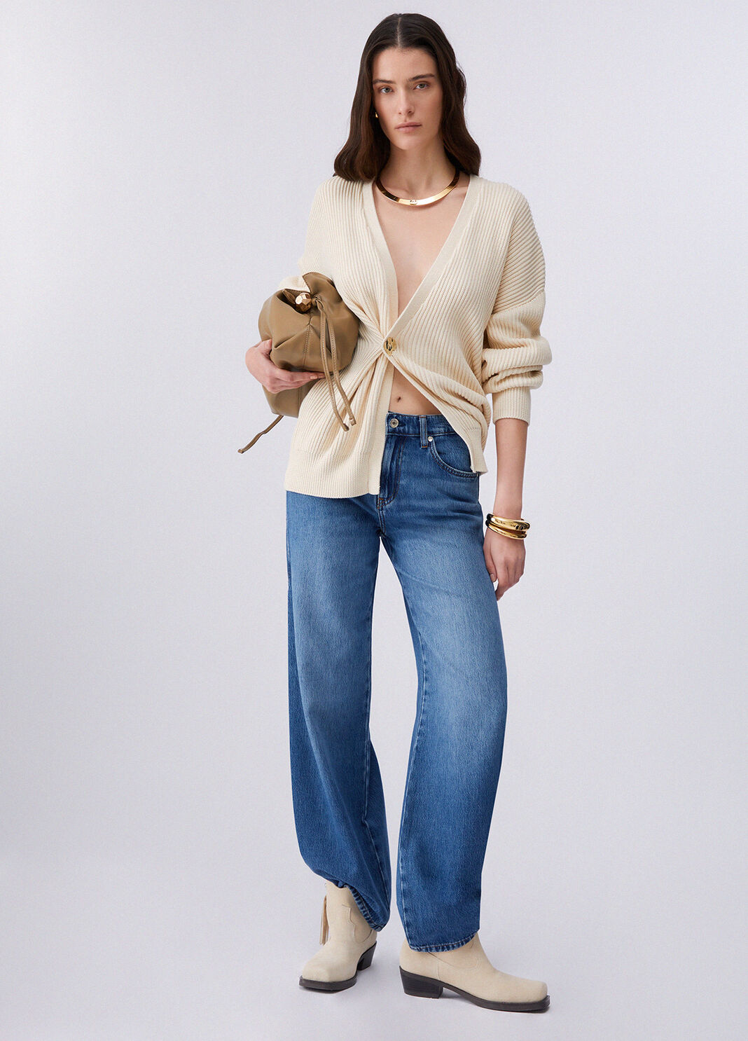 Flare-Jeans mit Seitenschlitzen Dunkles Denimblau Liu Jo - large image number 5