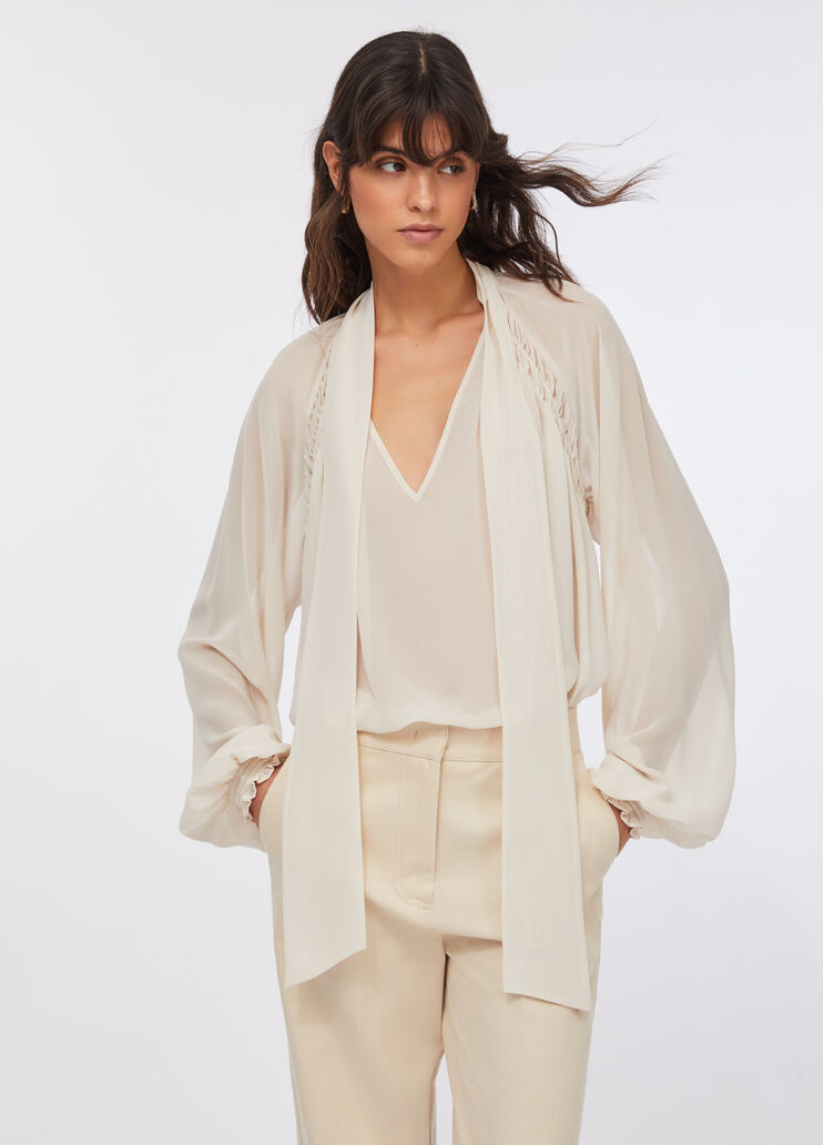 Bluse aus Georgette Elfenbein Liu Jo - medium