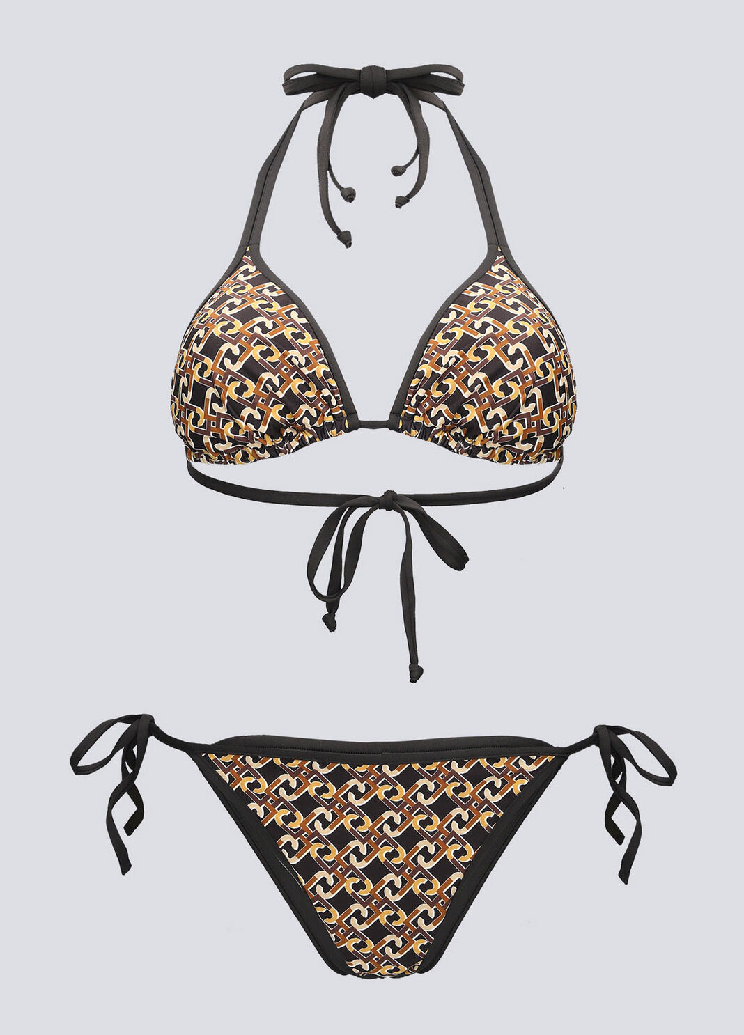 Купальник бикини с логотипом-монограммой монограмма/коричневый Liu Jo - large image number 4