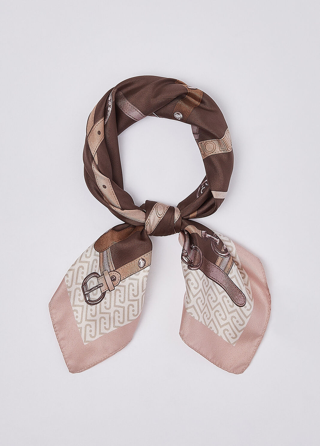 Small foulard with print dark brown Liu Jo - large image number 1