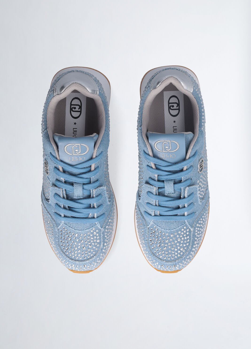 Sneakers with all-over rhinestones blue Liu Jo - large image number 7