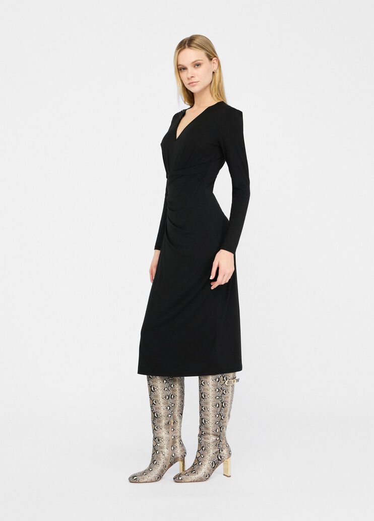 Long dress with gathered detailing black Liu Jo - large image number 3 Long dress with gathered detailing black Liu Jo - large image number 3