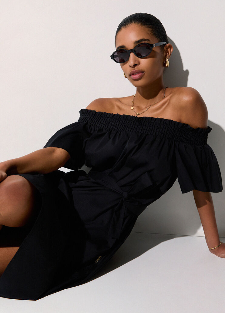 Short dress with Bardot neckline black Liu Jo - medium