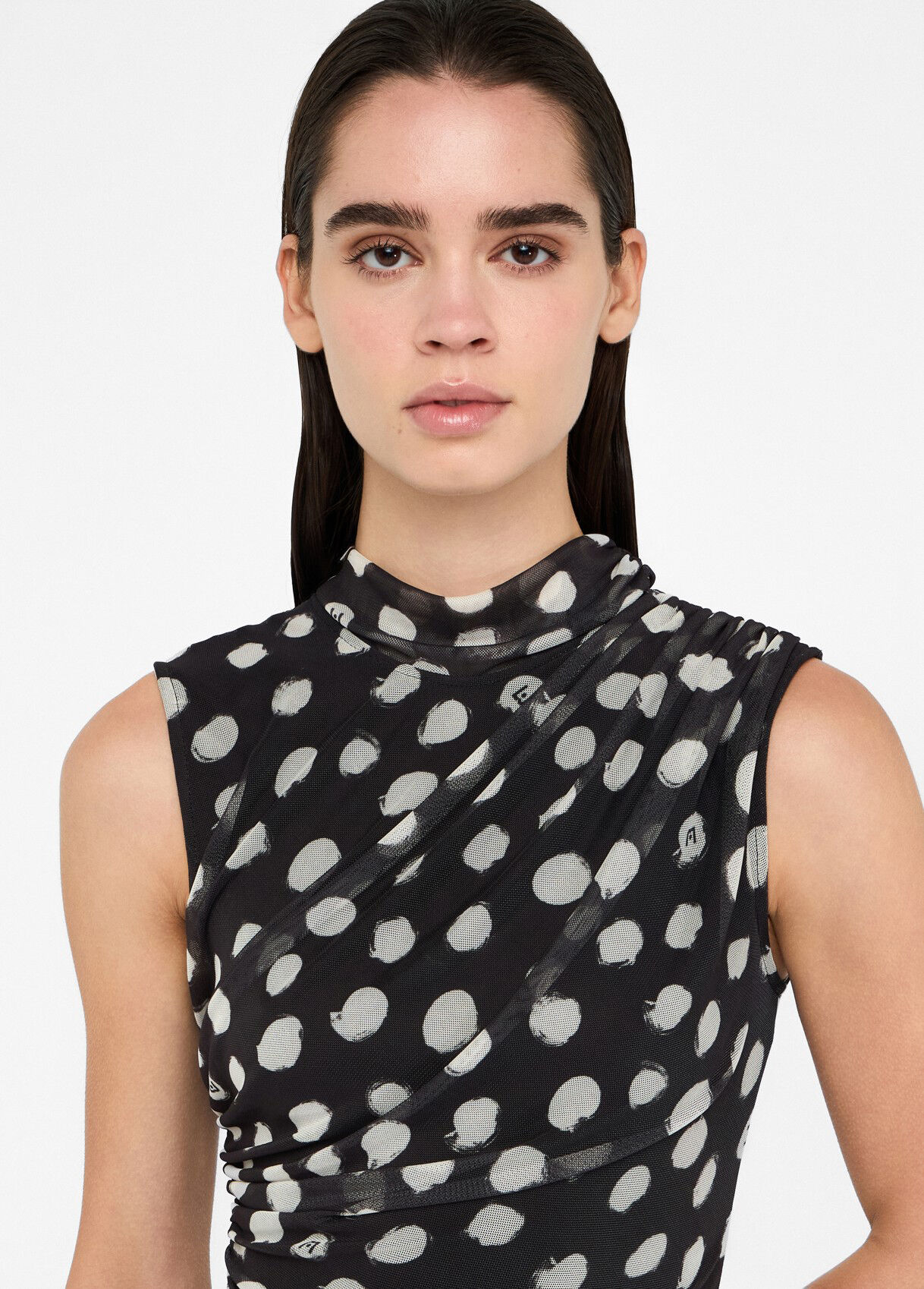 Short polka dot dress colour black polka-dots | Liu Jo
