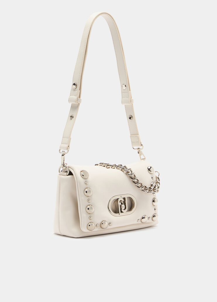 Medium LaPuffy bag with beads cream Liu Jo - medium