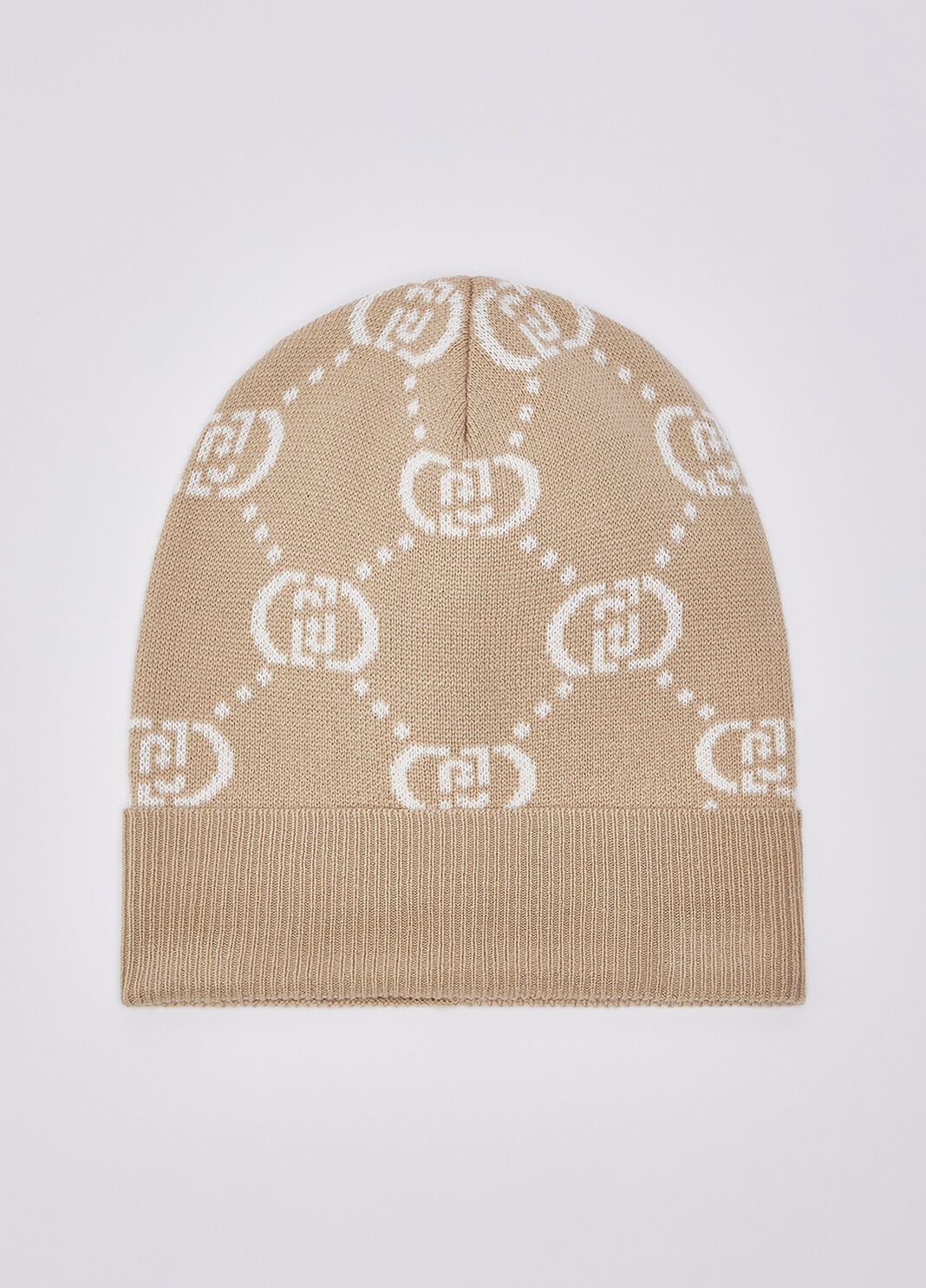 Knit Hat with Rhinestones beige Liu Jo - large image number 1