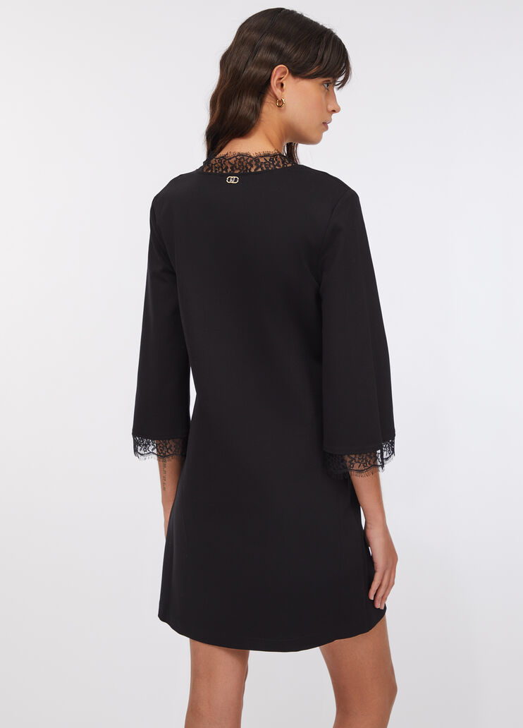 Short dress with lace details black Liu Jo - large image number 1
