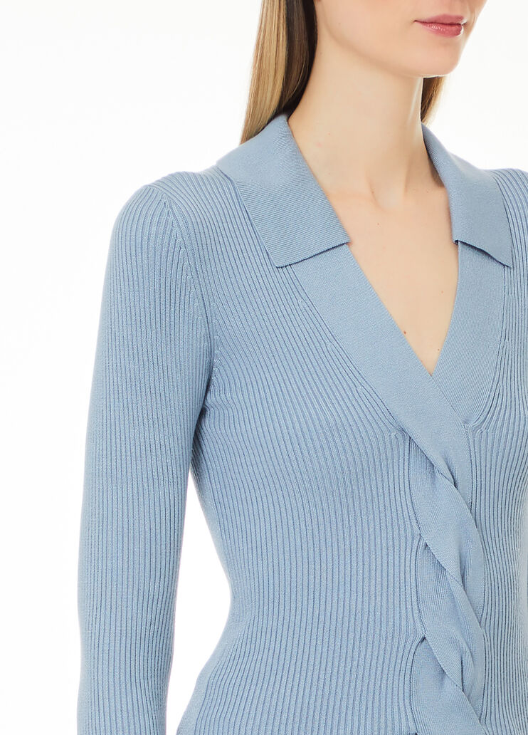 Ribbed jumper light blue Liu Jo - large image number 2 Ribbed jumper light blue Liu Jo - large image number 2