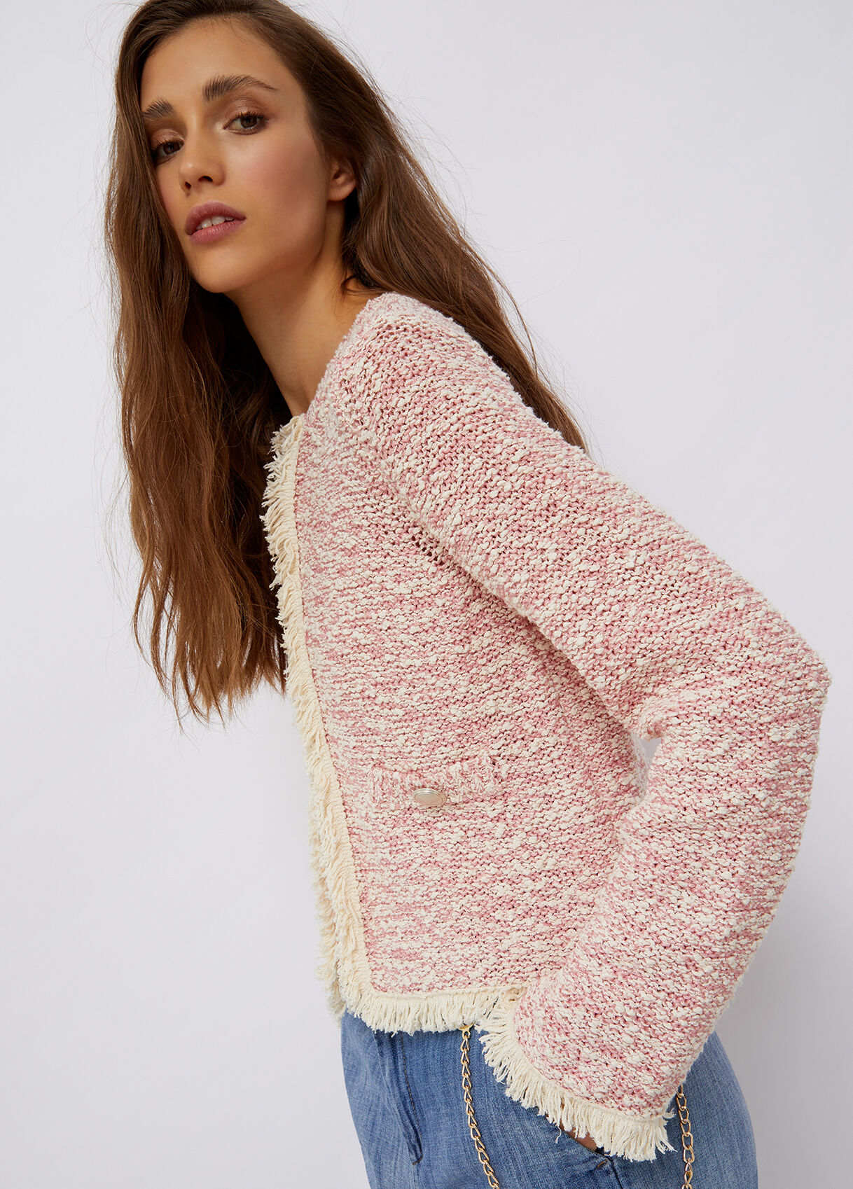 boucle knit jacket
