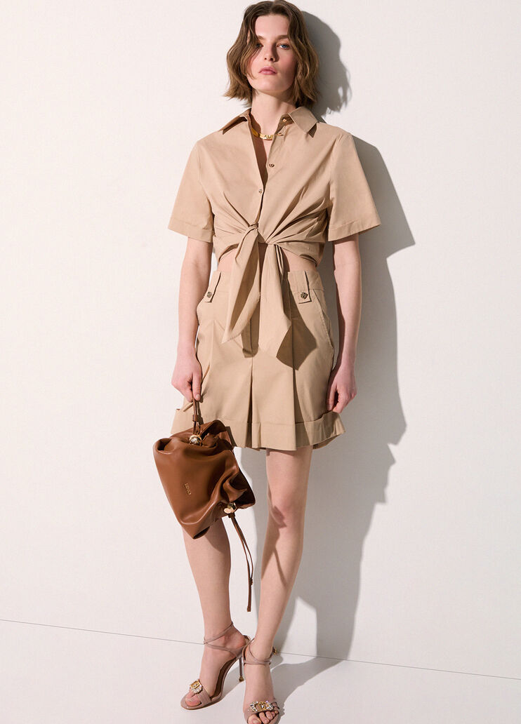 Shorts aus Popeline Cappuccino Liu Jo - medium