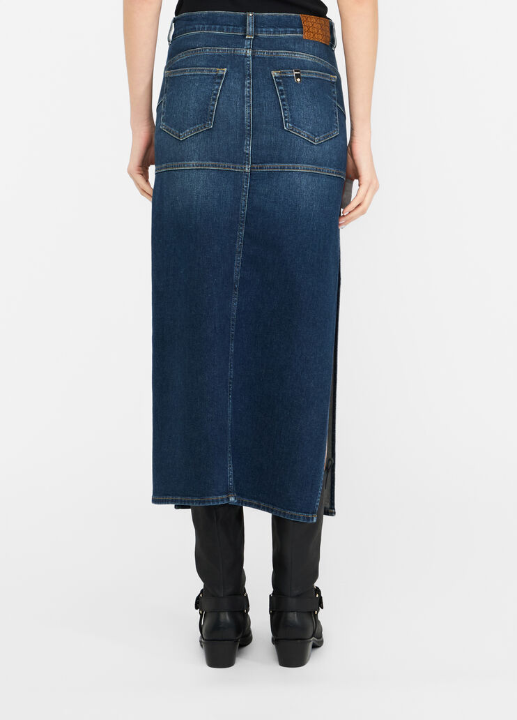 Jeansrock mit Schlitzen Helles Denimblau Liu Jo - large image number 1 Jeansrock mit Schlitzen Helles Denimblau Liu Jo - large image number 1