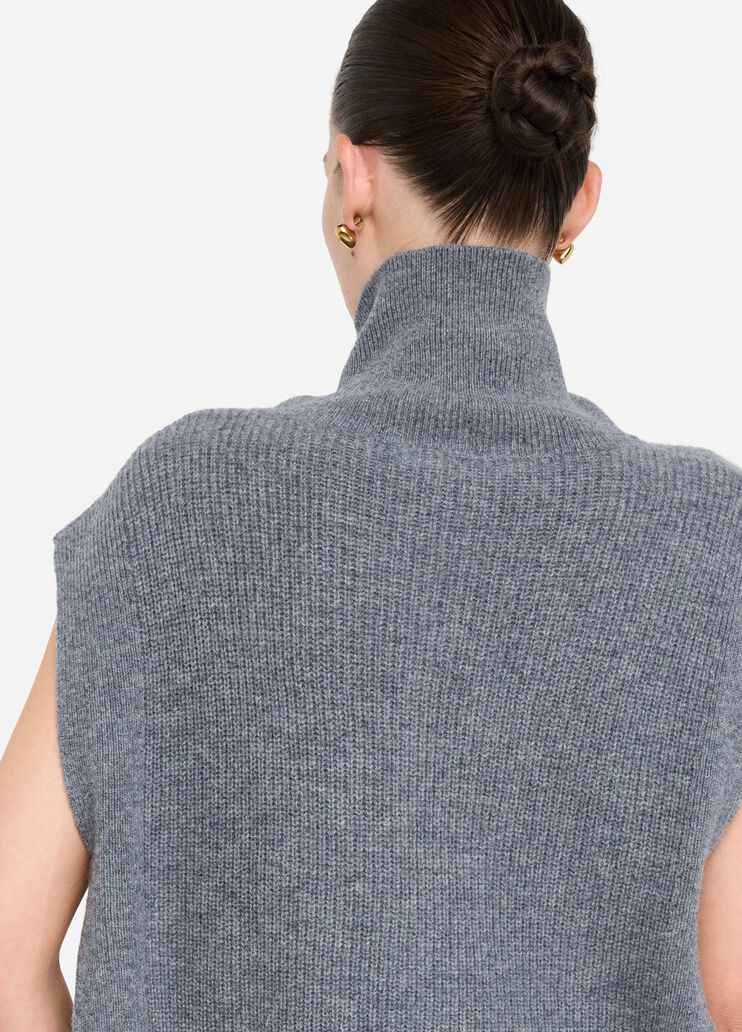 100% wool vest with bejewelled embroidery grey Liu Jo - large image number 4 100% wool vest with bejewelled embroidery grey Liu Jo - large image number 4