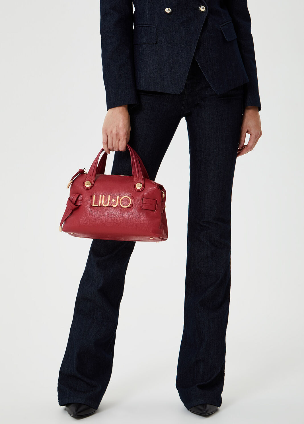 Small boston bag with logo Cherry Red Liu Jo - large image number 1