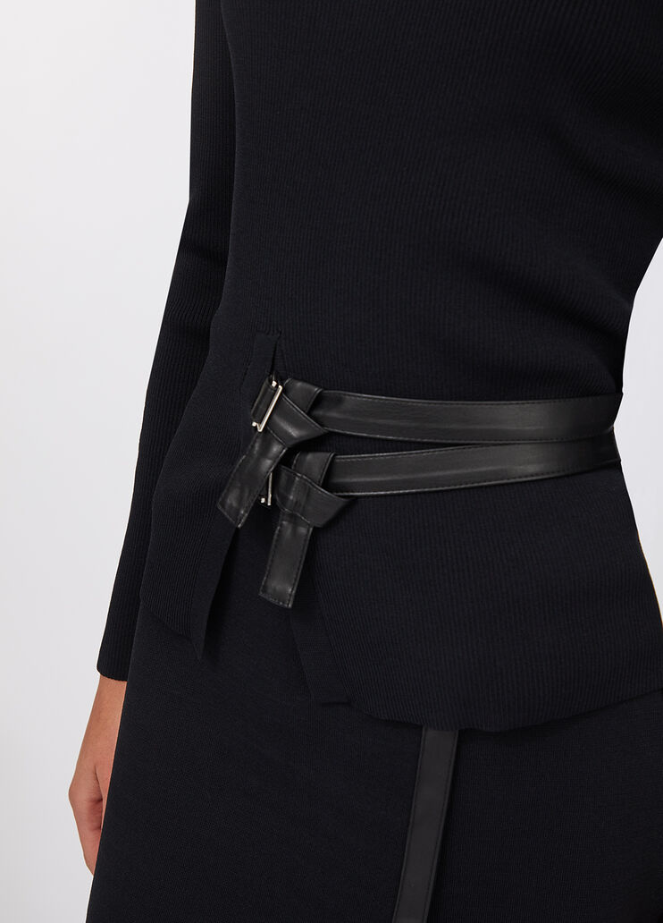 Jumper with buckles black Liu Jo - large image number 4
