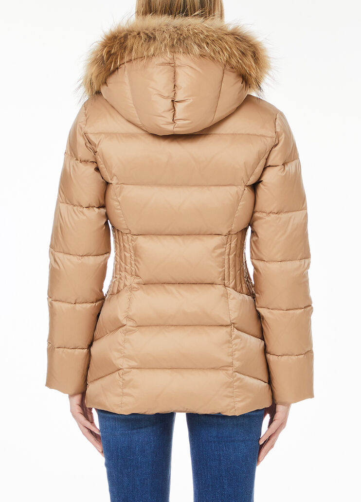 Down jacket with fur detail beige Liu Jo - medium Down jacket with fur detail beige Liu Jo - medium