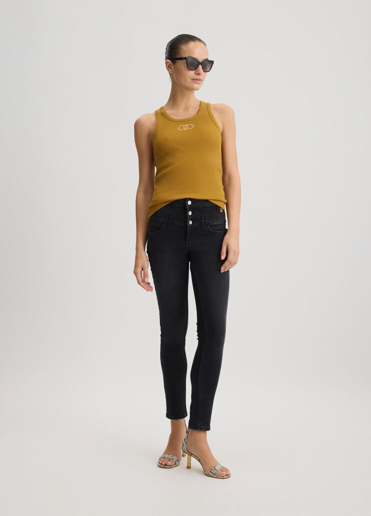 Black high-rise skinny jeans black denim Liu Jo - medium Black high-rise skinny jeans black denim Liu Jo - medium