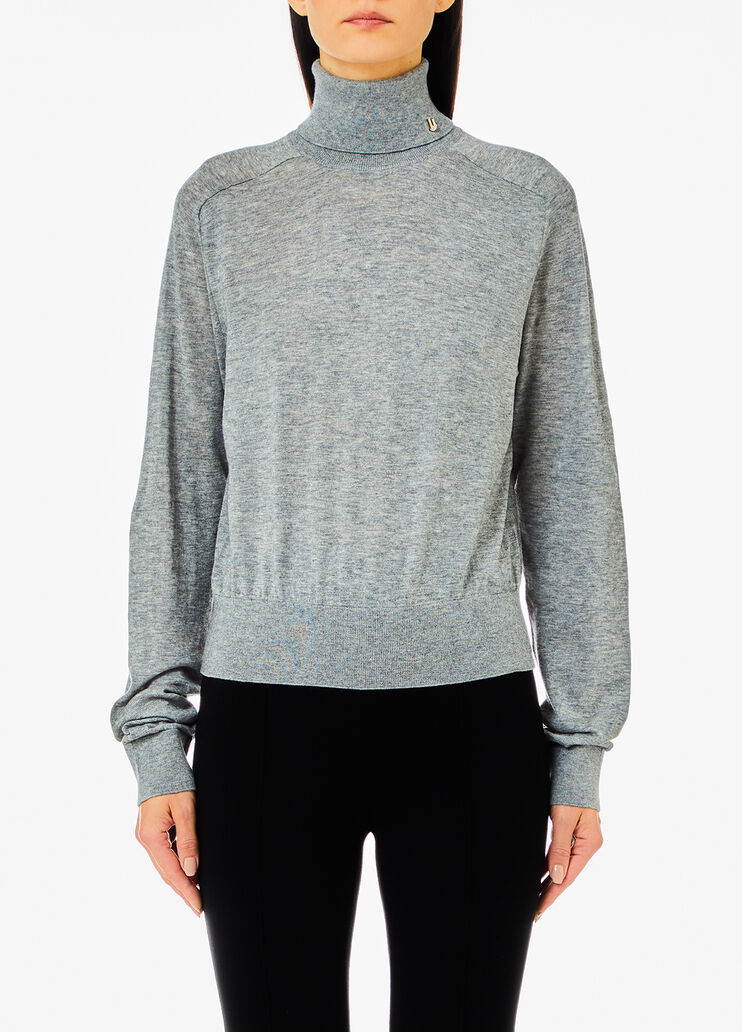 Pull à col roulé en coton et cachemire gris Liu Jo - medium Pull à col roulé en coton et cachemire gris Liu Jo - medium