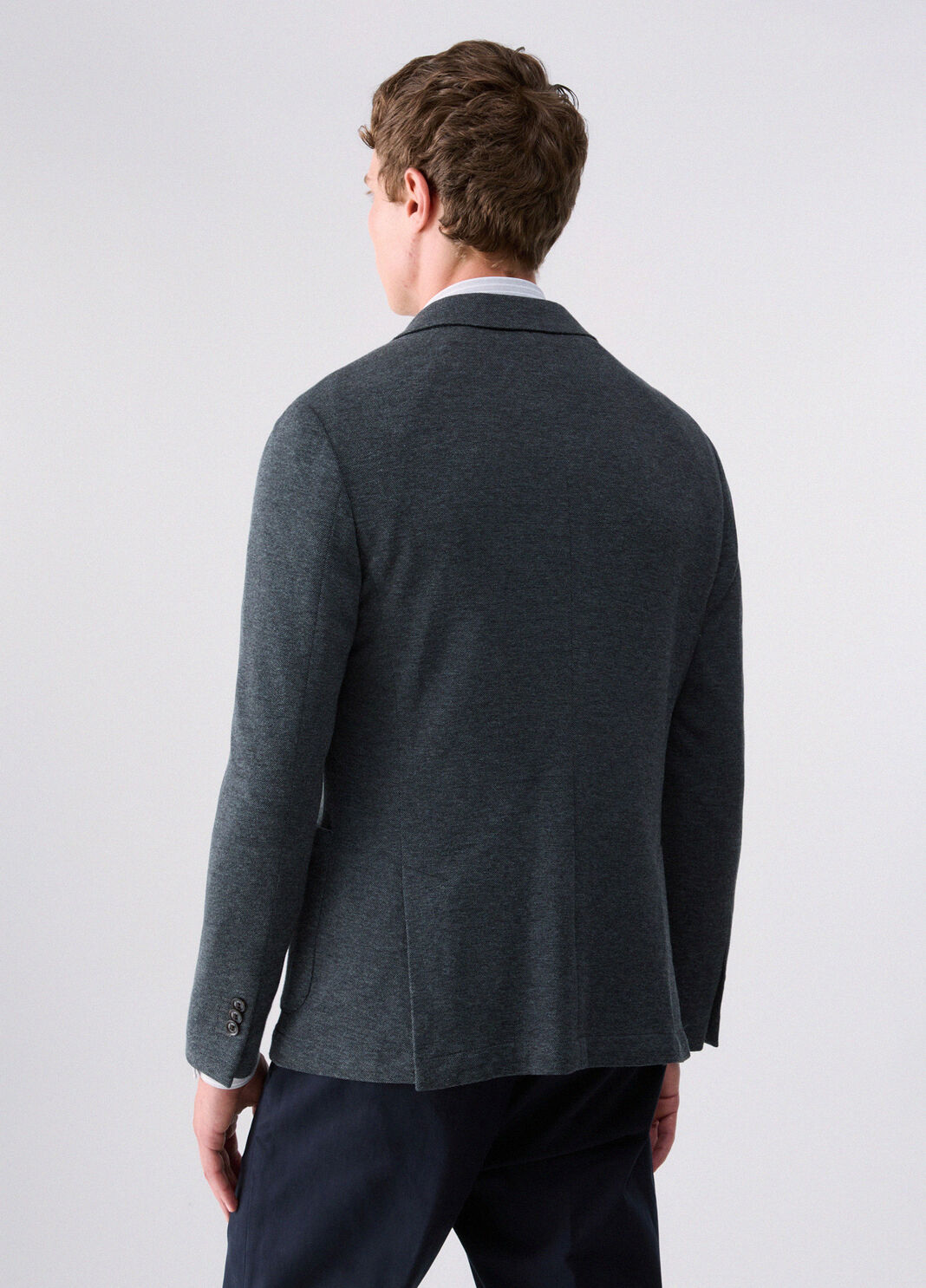 Jacket in piqu&eacute; jersey dark grey Liu Jo - large image number 1