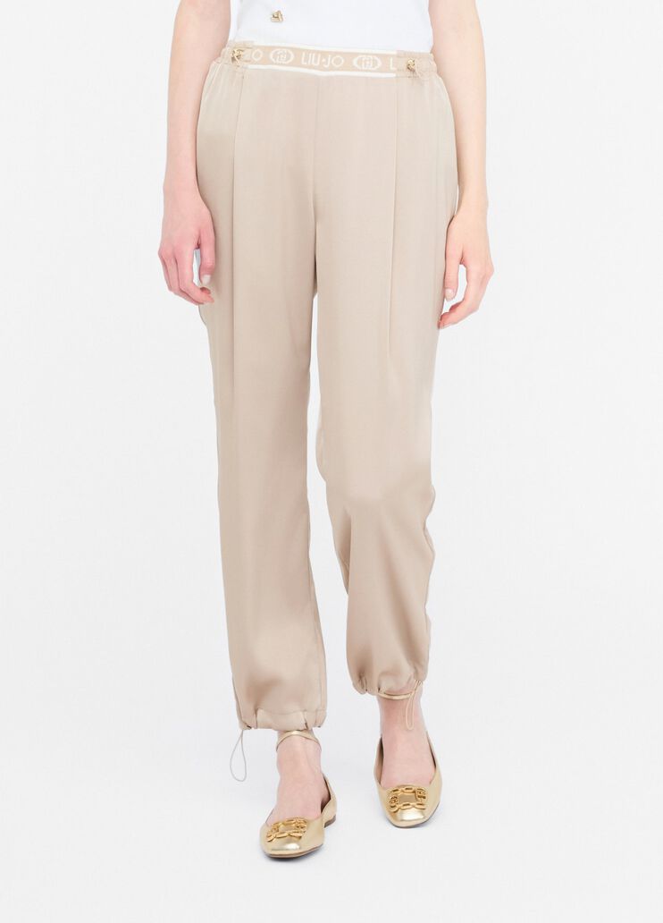 Satin trousers champagne Liu Jo - medium Satin trousers champagne Liu Jo - medium