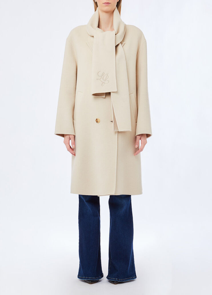 Wool coat with scarf light beige Liu Jo - medium