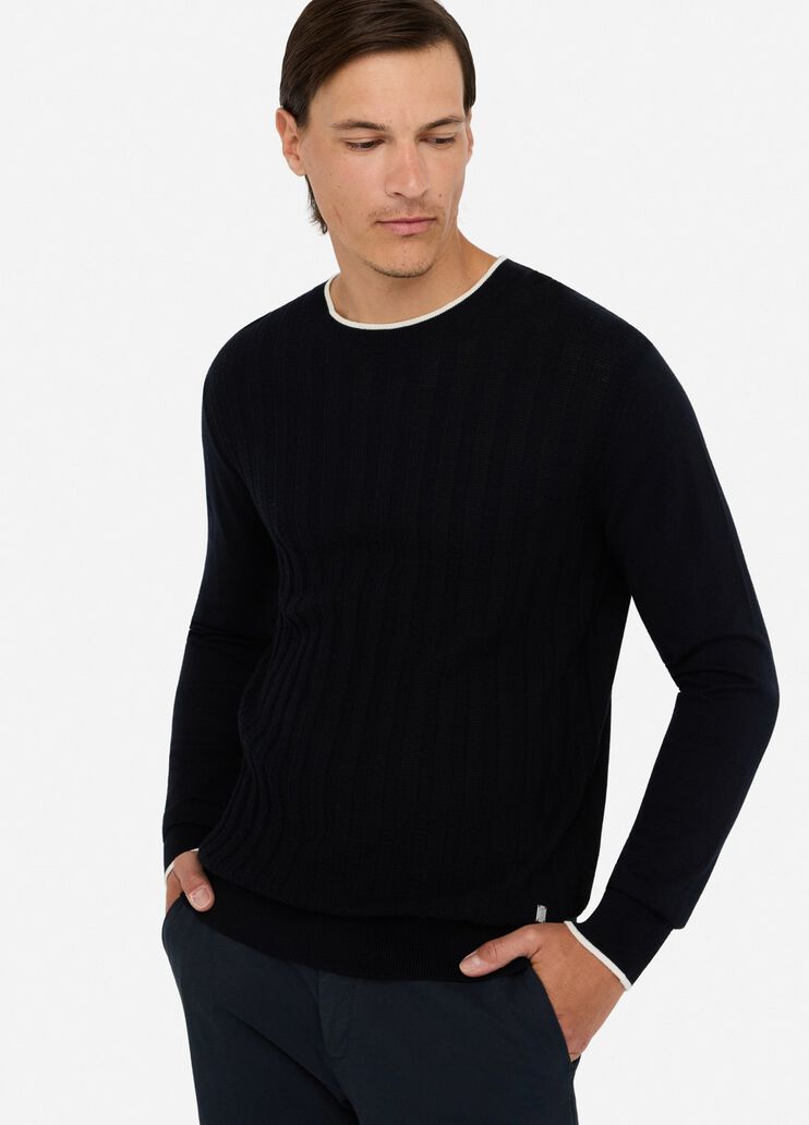 Cotton and silk jumper dark blue Liu Jo - large image number 4