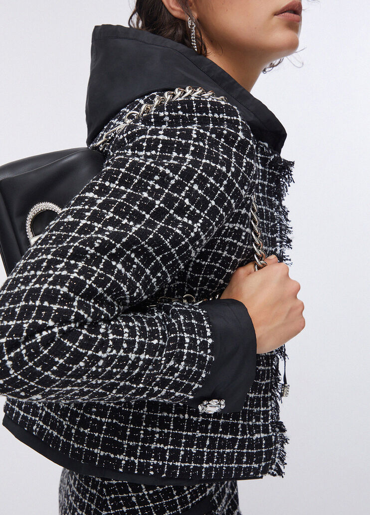 Veste coupe carr&eacute;e en bouclette noir Liu Jo - medium