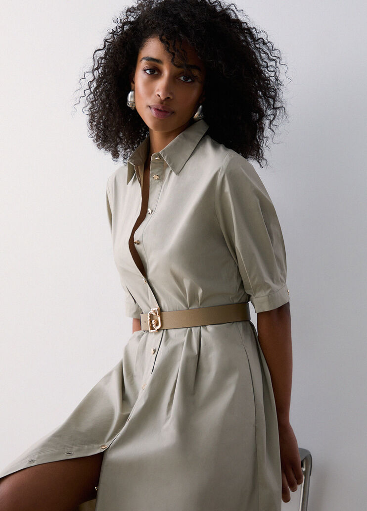 Midikleid aus Popeline Grau Liu Jo - medium