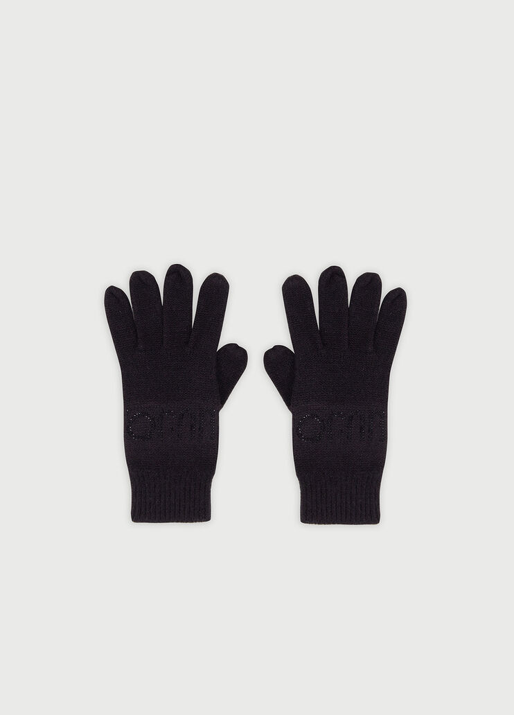 Gloves with logo Black Liu Jo - large image number 0