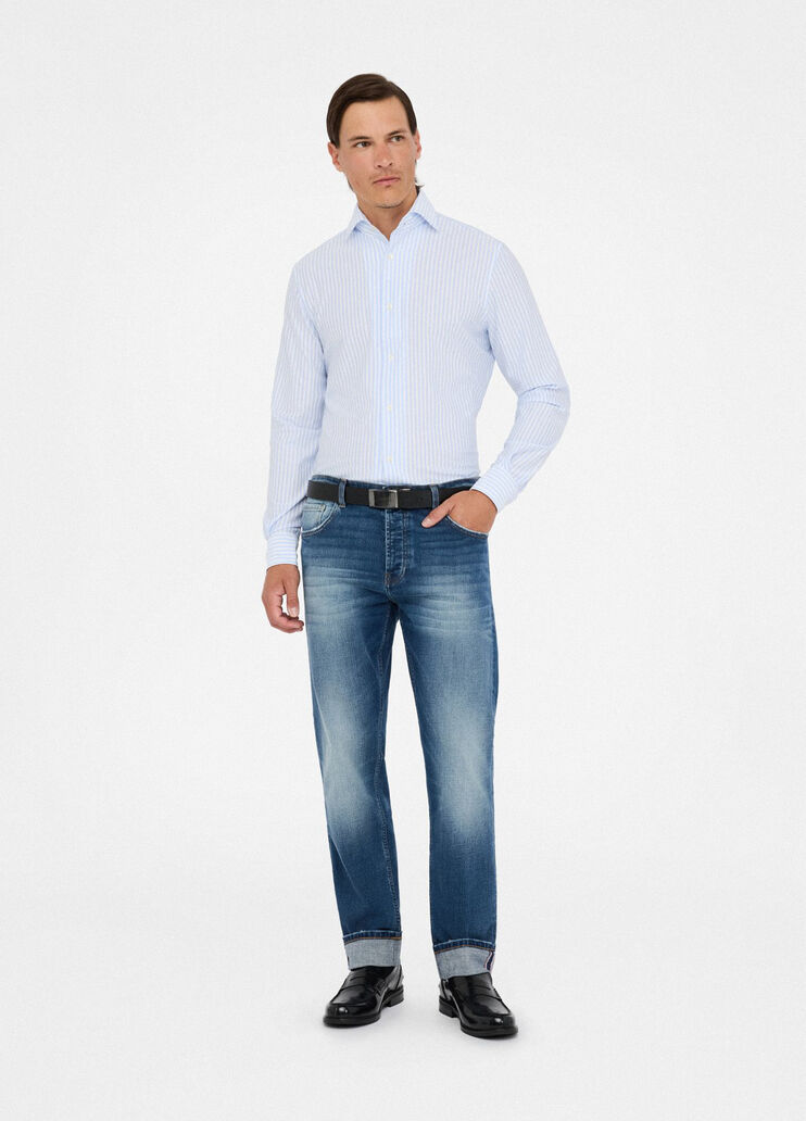 Gestreiftes Hemd aus Baumwolle Azurblau Liu Jo - medium Gestreiftes Hemd aus Baumwolle Azurblau Liu Jo - medium