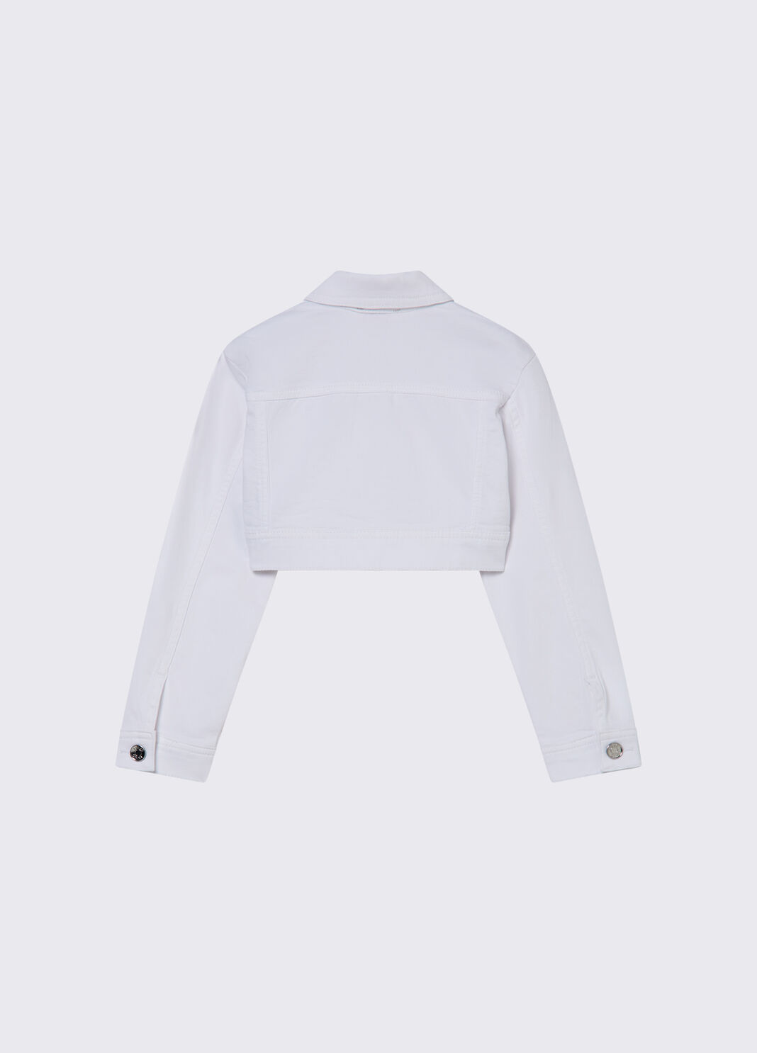 Короткая куртка из хлопкового тика белый Liu Jo - large image number 3