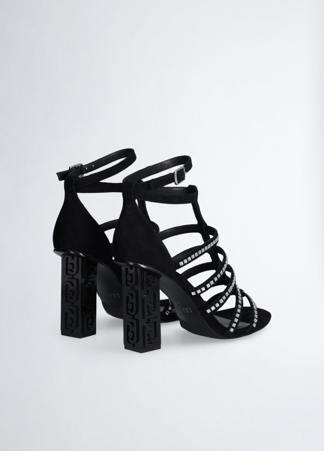 Sandals with branded heel black Liu Jo - large image number 4