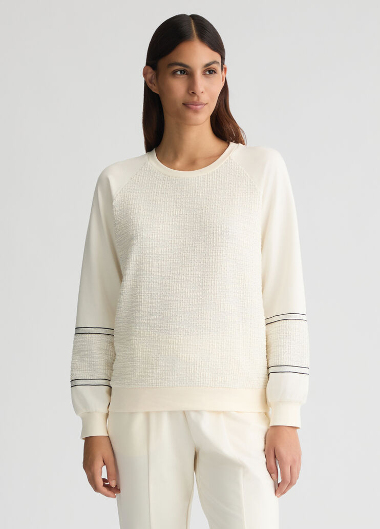 Bouclé sweatshirt white Liu Jo - medium Bouclé sweatshirt white Liu Jo - medium