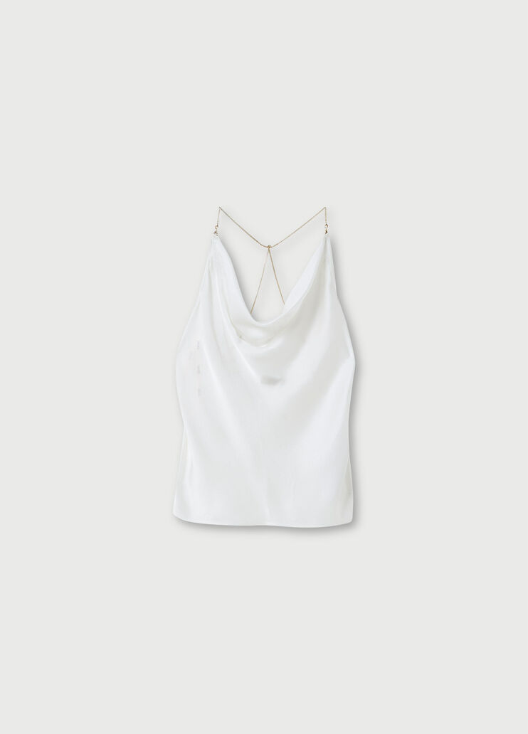 Top with jewel shoulder straps White stars Liu Jo - large image number 4