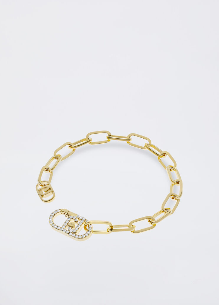 Monogram bracelet with diamantés gold Liu Jo - medium Monogram bracelet with diamantés gold Liu Jo - medium