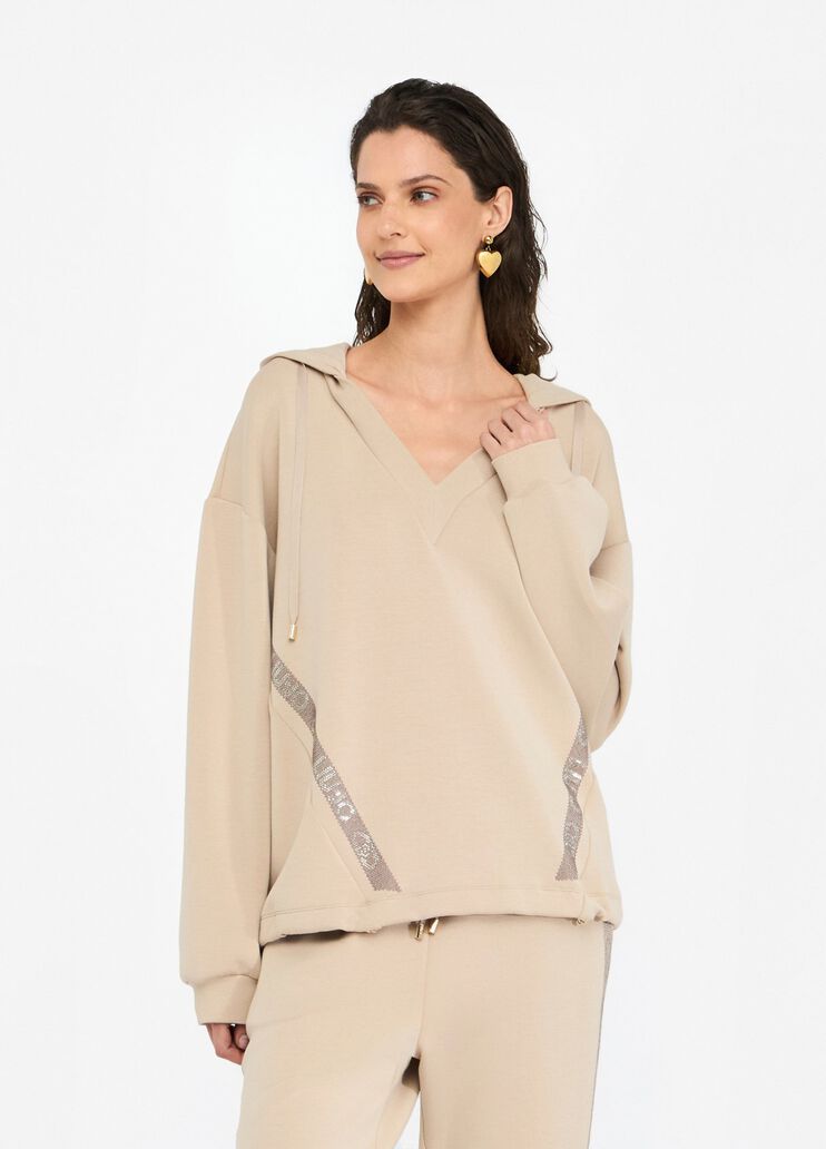 Scuba hoodie champagne Liu Jo - medium Scuba hoodie champagne Liu Jo - medium