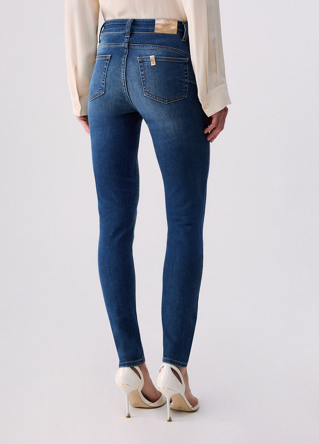 Jean skinny taille haute denim bleu fonc&eacute; Liu Jo - large image number 1