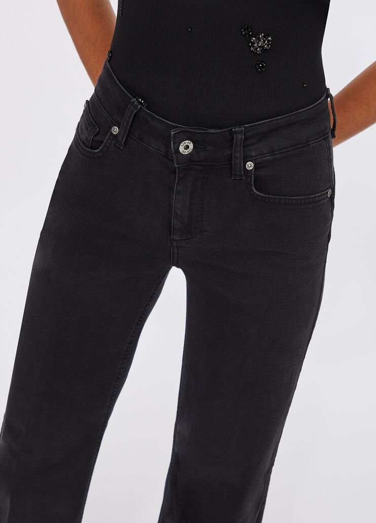 Jean évasé à taille haute denim noir Liu Jo - large image number 2