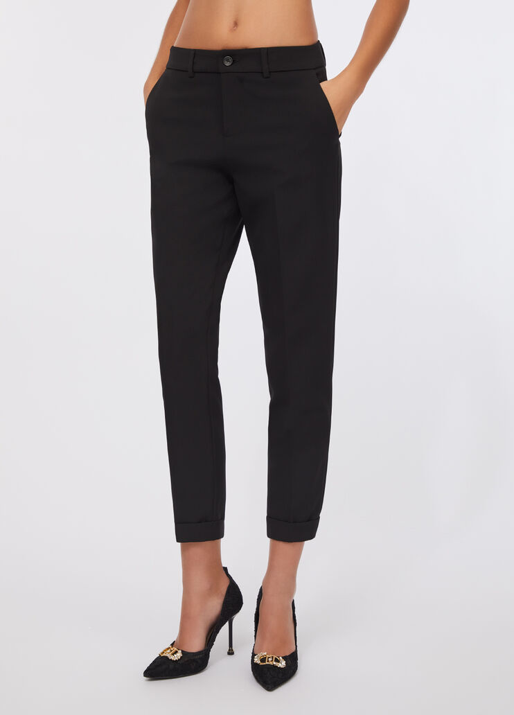 Trousers with turn-ups black Liu Jo - large image number 0