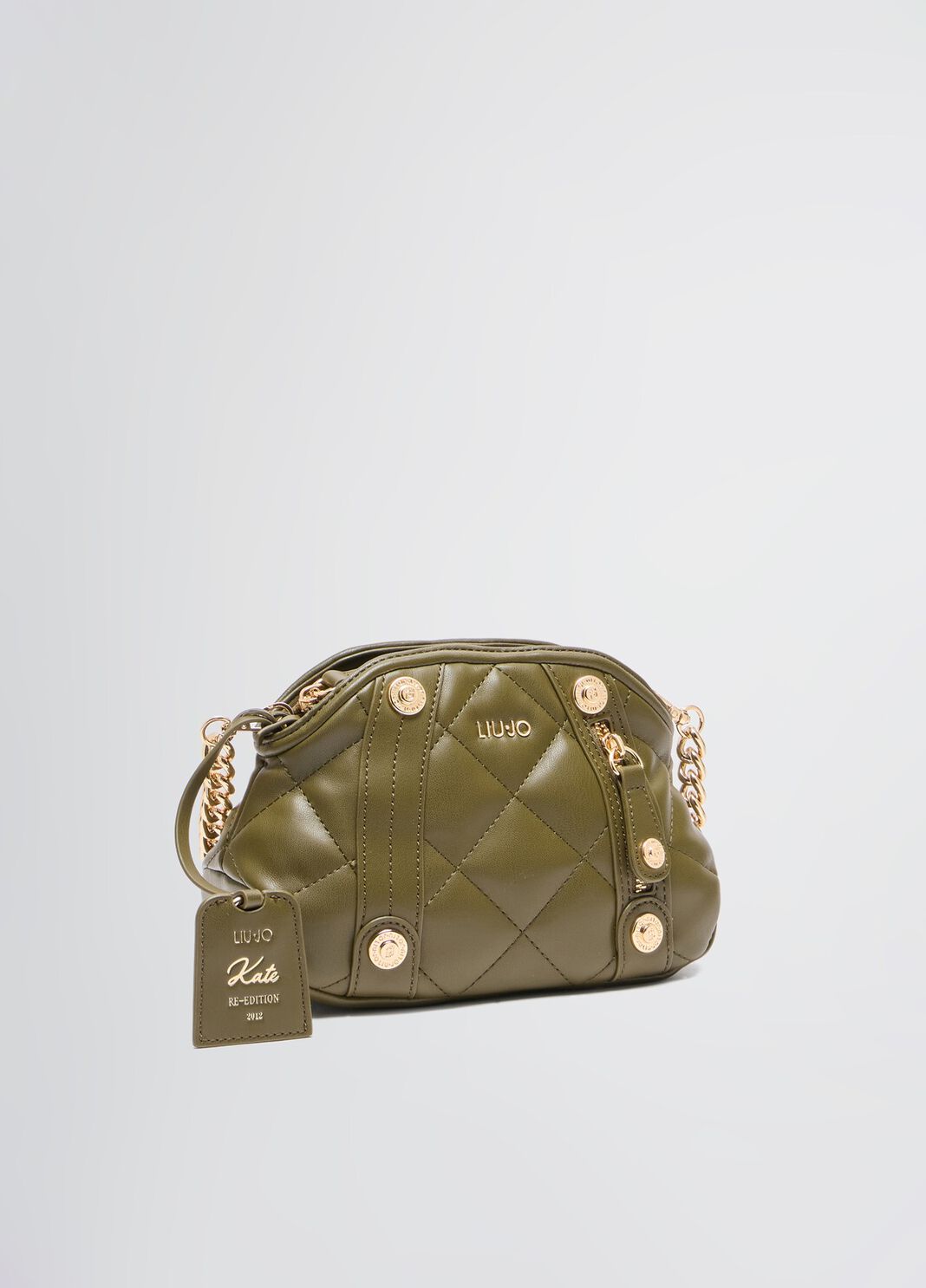 Pochette matelass&eacute;e vert militaire Liu Jo - large image number 4