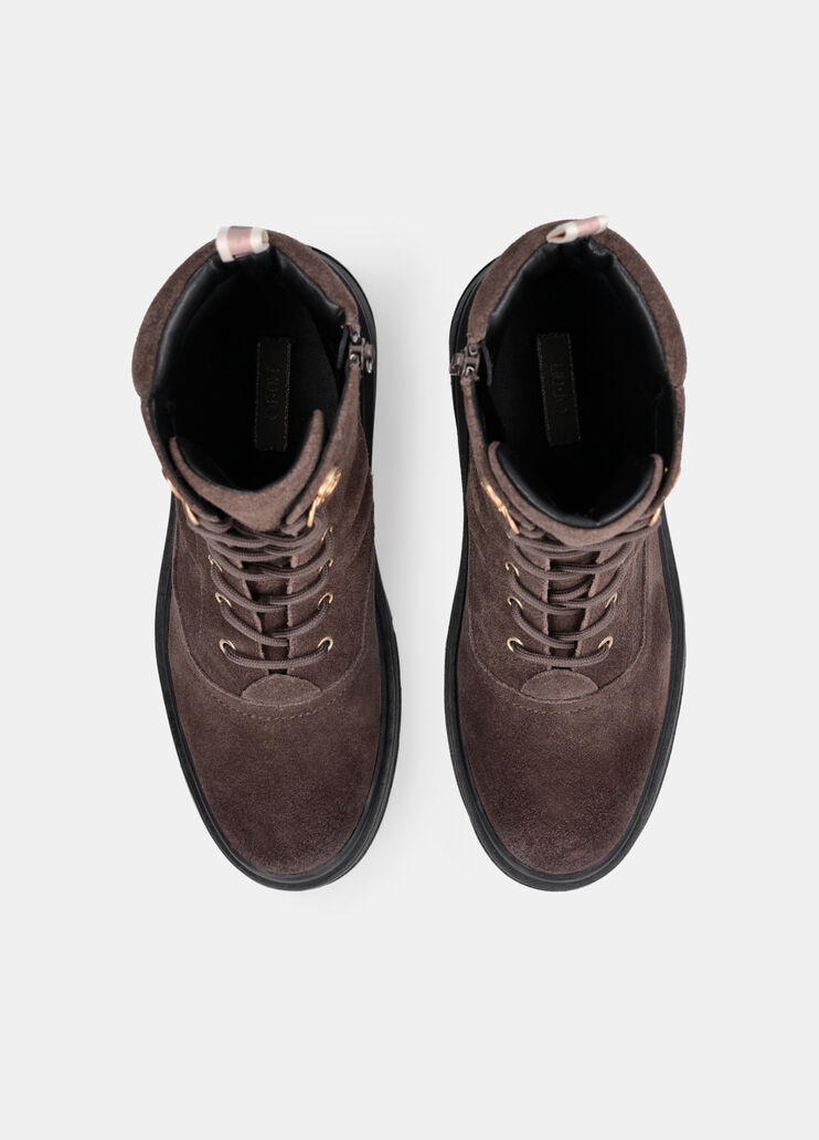 Suede combat boots ebony Liu Jo - large image number 4