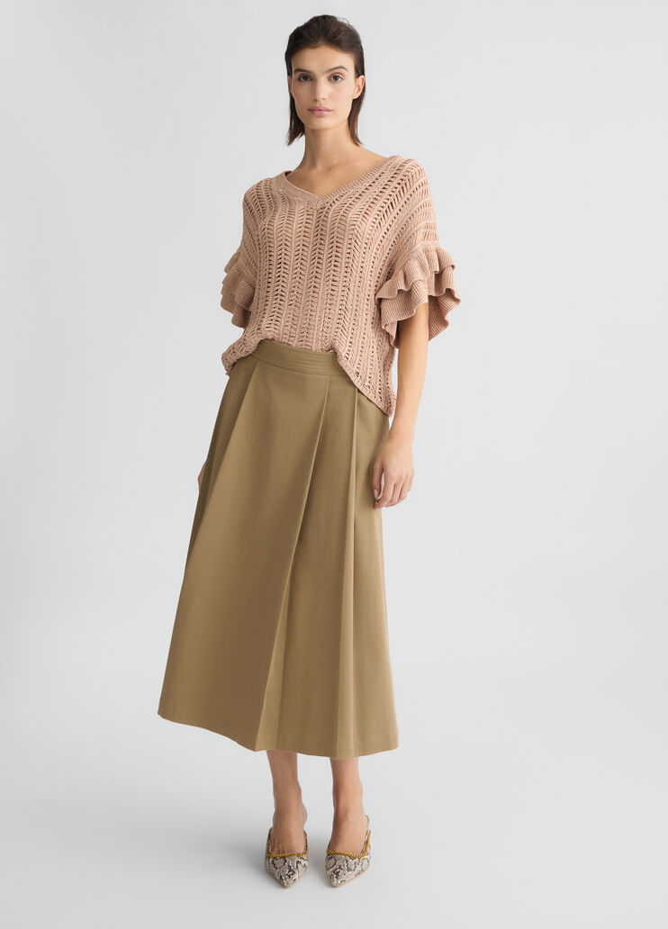 Sand-colour knit top caramel Liu Jo - large image number 5 Sand-colour knit top caramel Liu Jo - large image number 5