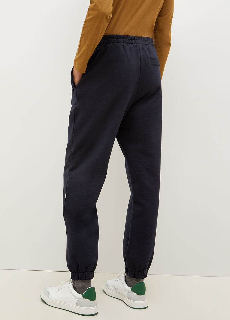Pantalon de jogging en coton molletonné bleu foncé Liu Jo - large image number 1 Pantalon de jogging en coton molletonné bleu foncé Liu Jo - large image number 1